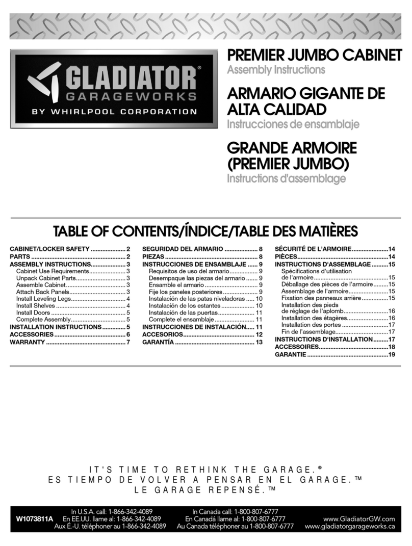 Gladiator PREMIER JUMBO Manual de usuario Gladiator PREMIER JUMBO Manual de usuario