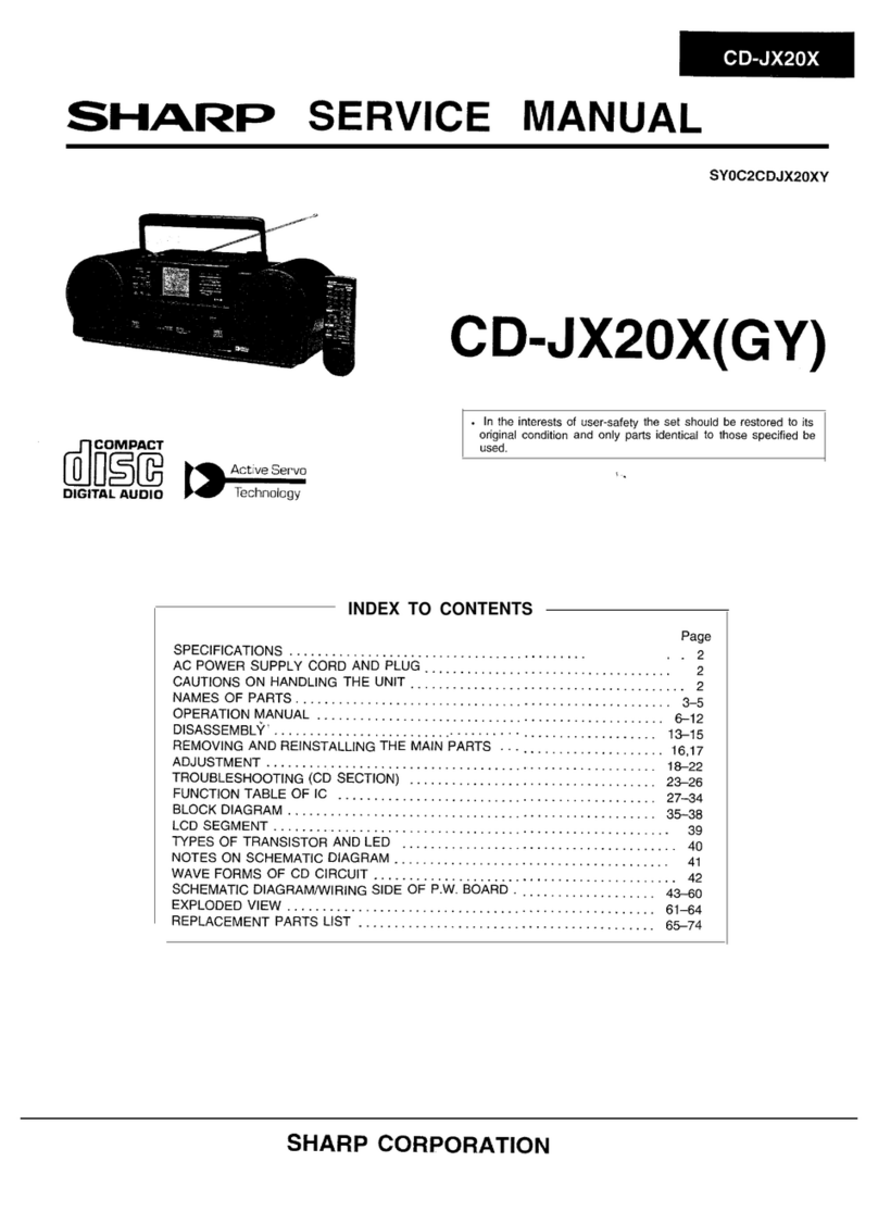 Sharp CD-JX20X(GY) Manual de usuario