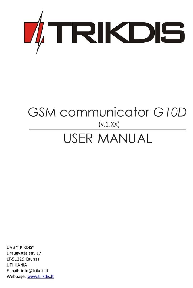 Trikdis G10D Manual de usuario