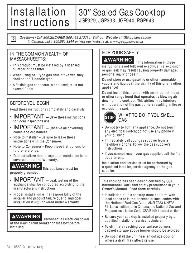 GE JGP329 Manual de usuario