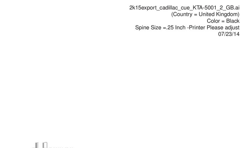 Cadillac 2014 CUE Manual de usuario