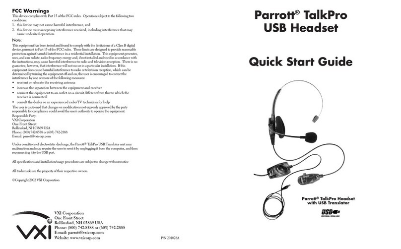Parrott TalkPro Manual de usuario