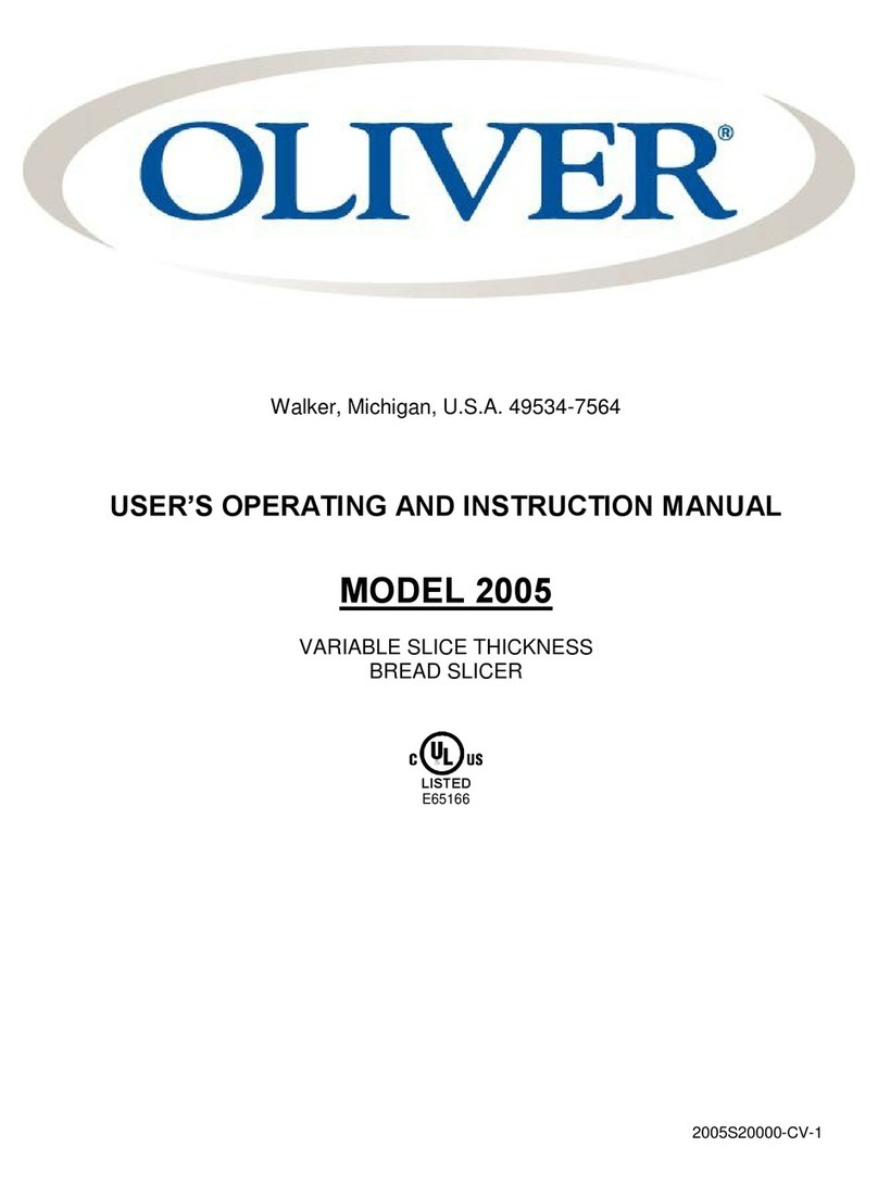 Oliver 2005 Instrucciones de operación Oliver 2005 Instrucciones de operación