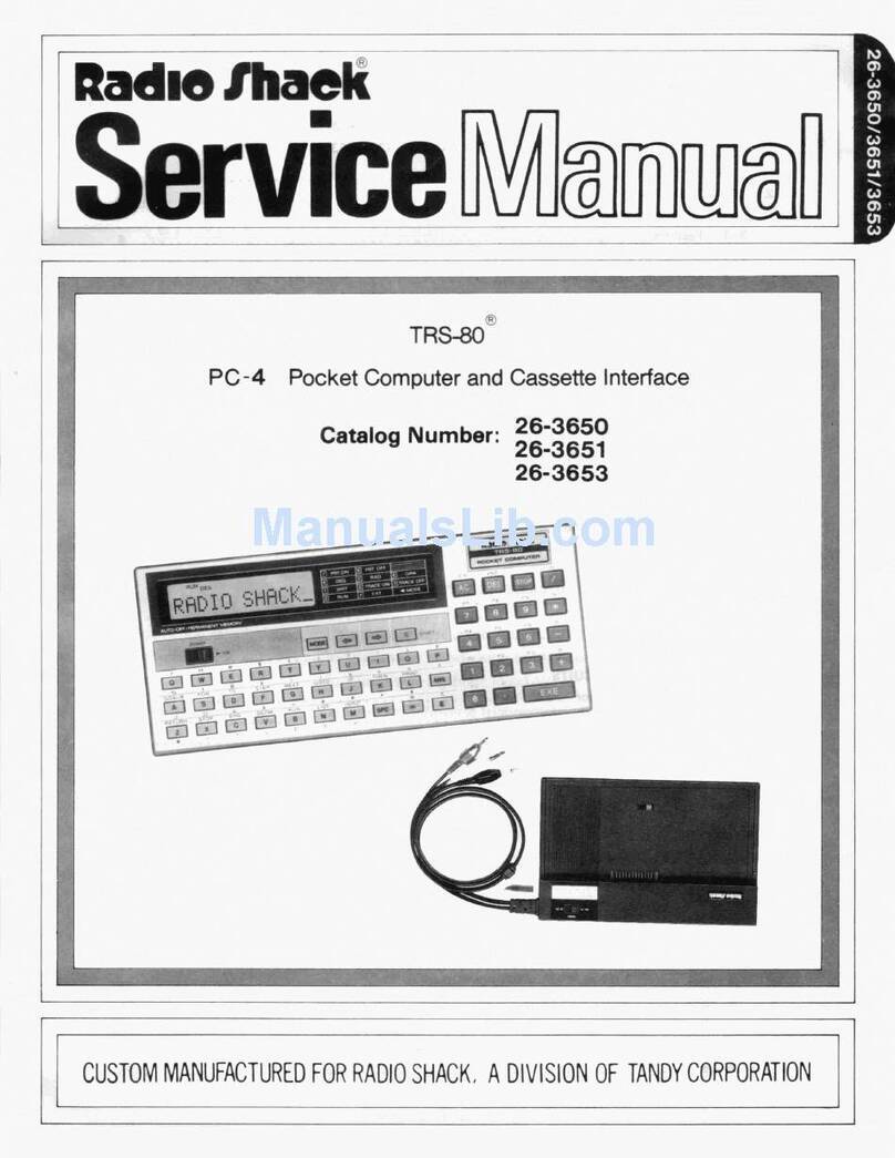 Radio Shack TRS-80 Manual de usuario