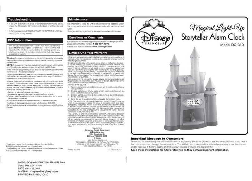 KIDdesigns DC-310 Manual de usuario