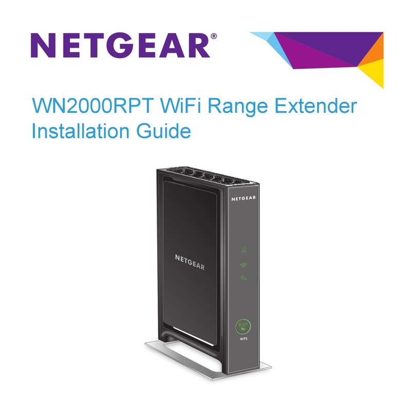 NETGEAR WN2000RPT - Universal WiFi Range Extender Manual de usuario NETGEAR WN2000RPT - Universal WiFi Range Extender Manual de usuario