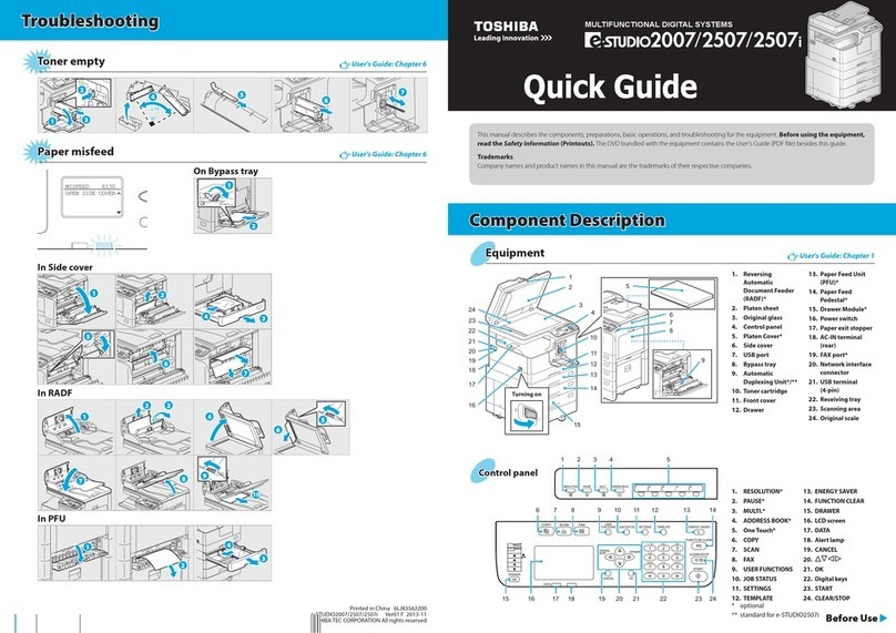 Toshiba E-Studio 2007 Manual de usuario Toshiba E-Studio 2007 Manual de usuario