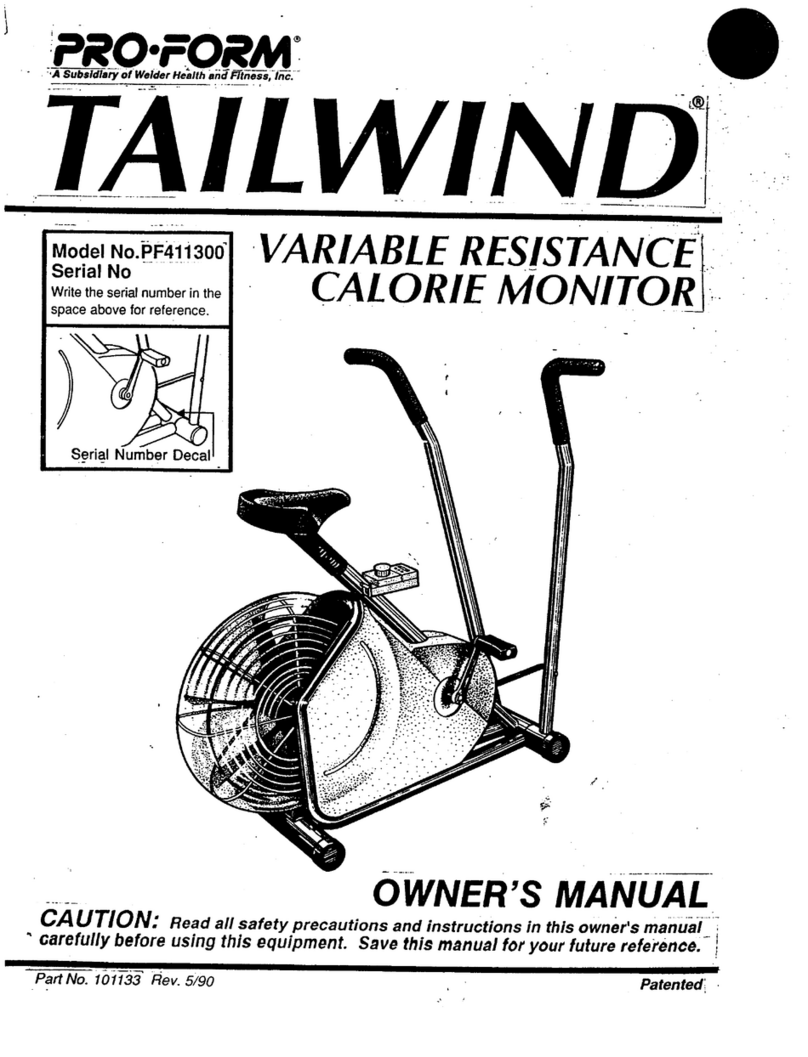 Pro-Form Tailwind PF411300 Manual de usuario
