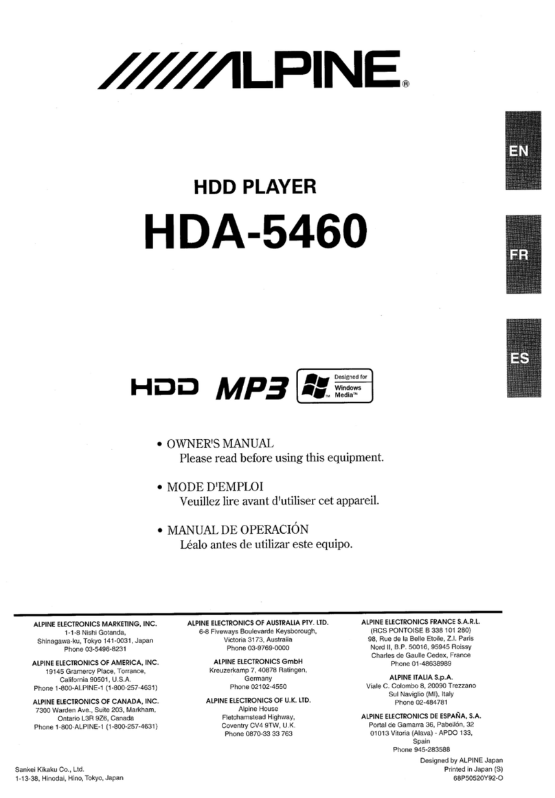Alpine HDA-5460 Manual de usuario