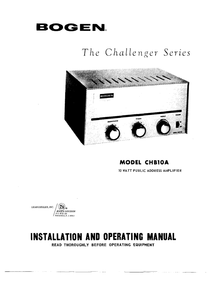 Bogen Challenger CHB10A Manual de usuario Bogen Challenger CHB10A Manual de usuario