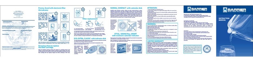 barrier Water filtration systems Manual de usuario