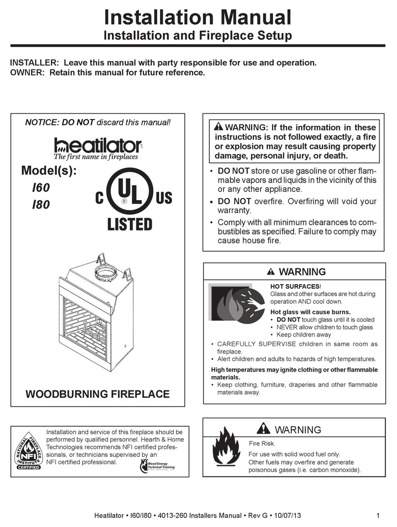 Heatilator I60 Manual de usuario Heatilator I60 Manual de usuario