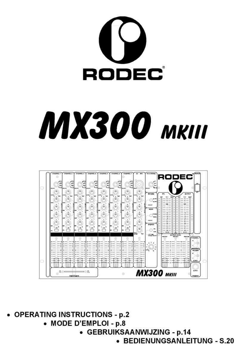 Rodec MX300 MKIII Manual de usuario