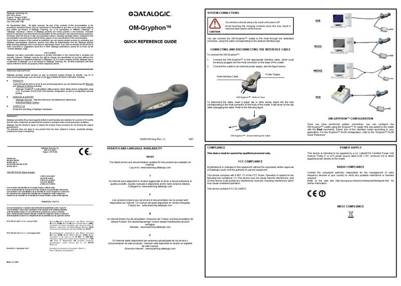 Datalogic OM-GRYPHON Manual de usuario