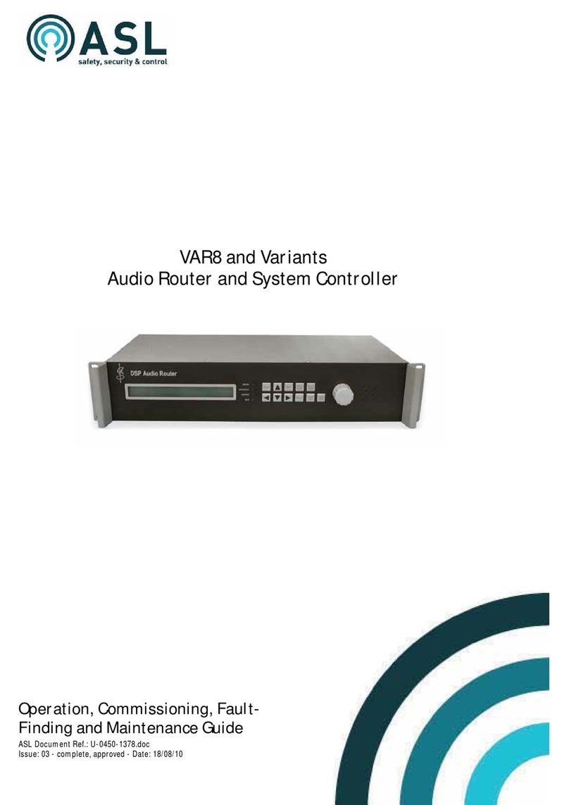ASL INTERCOM VAR8 Manual de instrucciones ASL INTERCOM VAR8 Manual de instrucciones