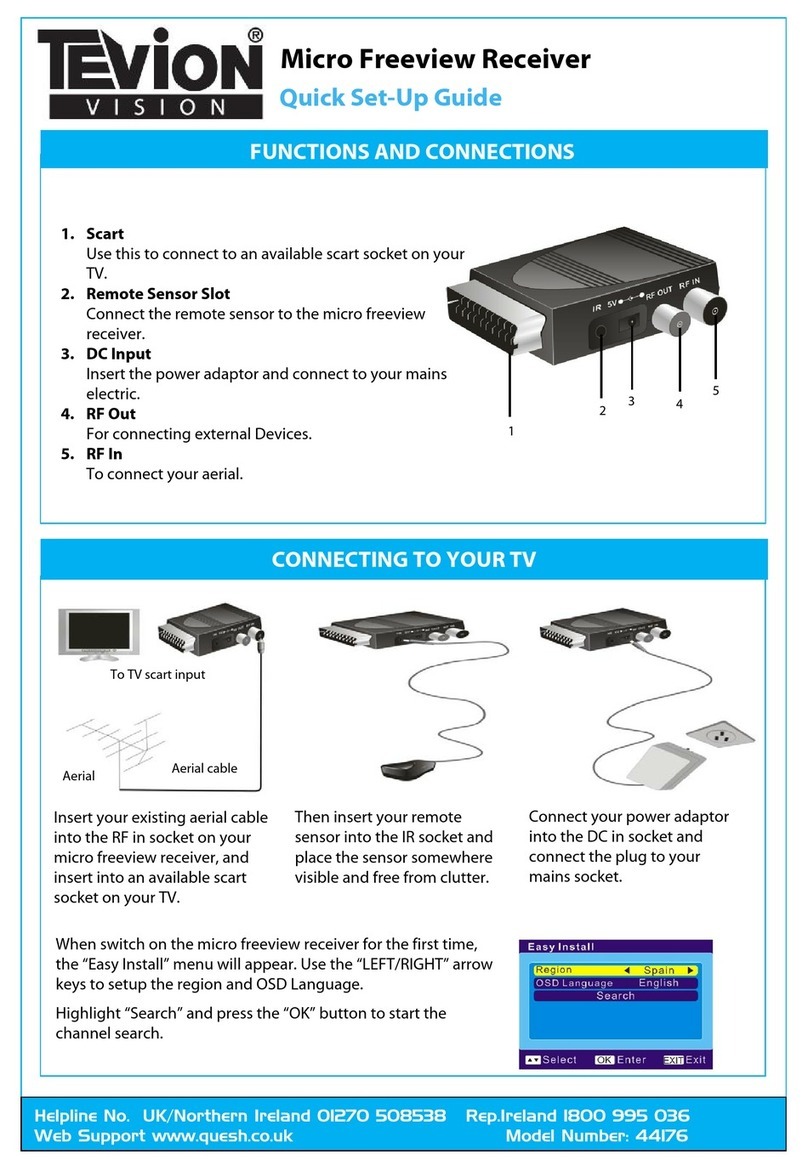 Tevion Micro Freeview Receiver Manual de usuario Tevion Micro Freeview Receiver Manual de usuario