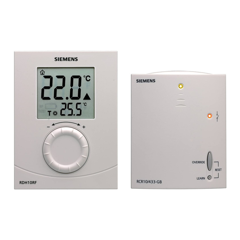 Siemens RDH10RF/SET Manual de usuario Siemens RDH10RF/SET Manual de usuario