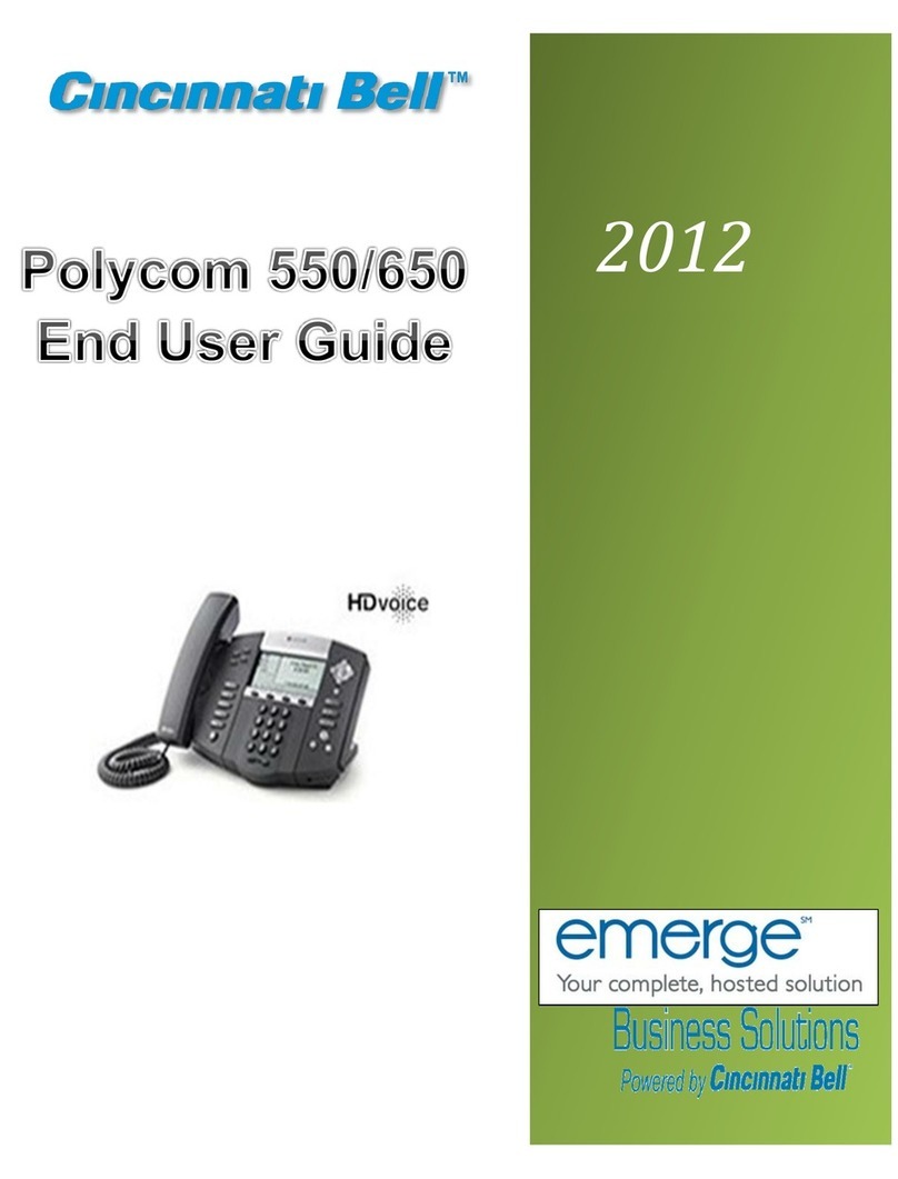 Polycom Cincinnati Bell 550 Manual de usuario