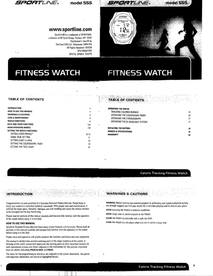 Sportline 555 Manual de usuario