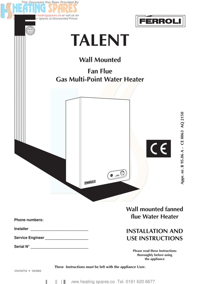 Ferroli Talent Manual de operación y mantenimiento