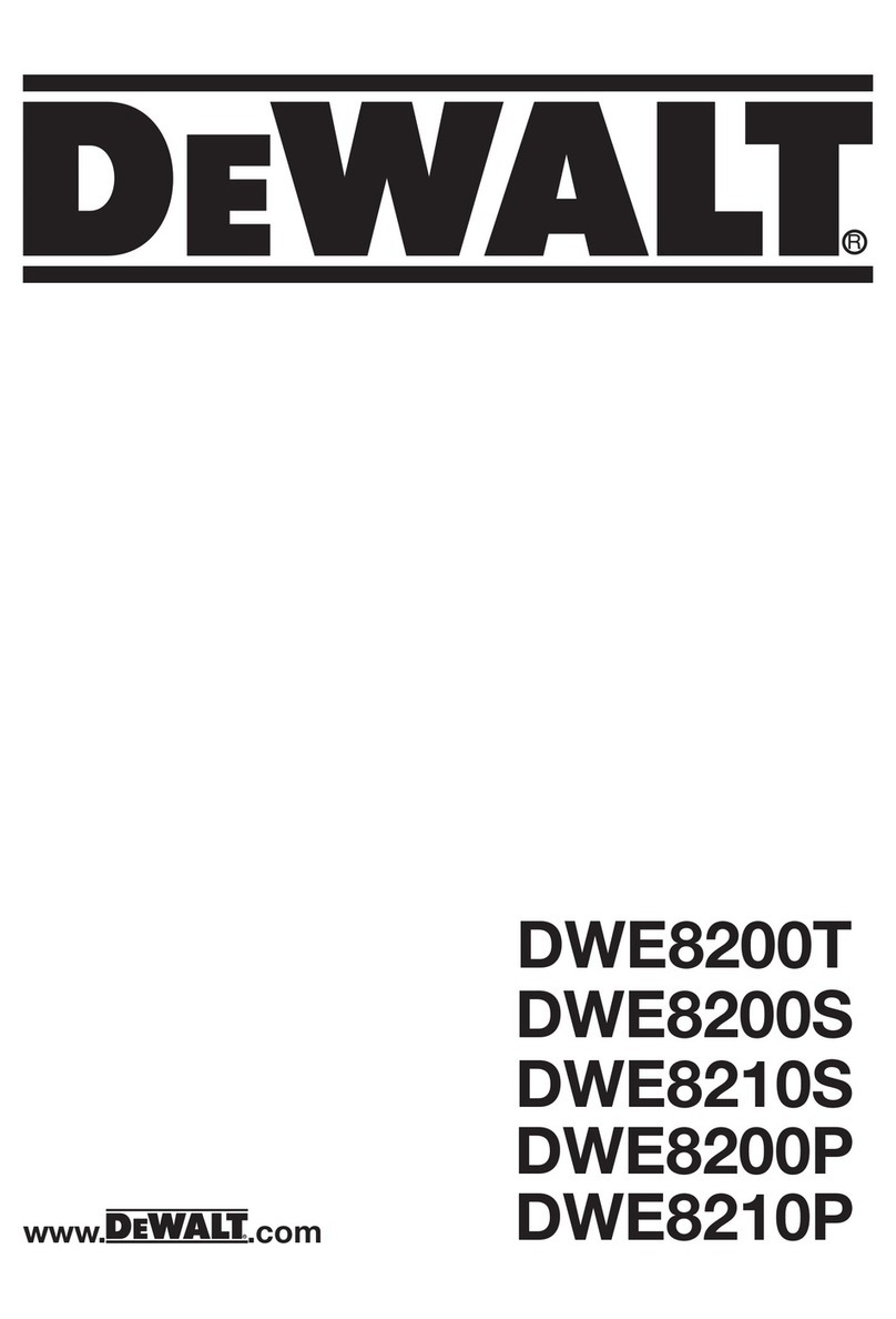 DeWalt DWE8200T Manual de usuario