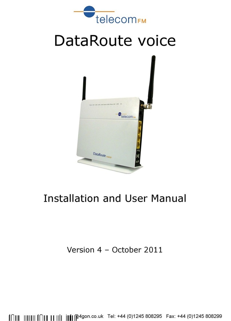 Telecom FM DataRoute voice Manual de usuario Telecom FM DataRoute voice Manual de usuario