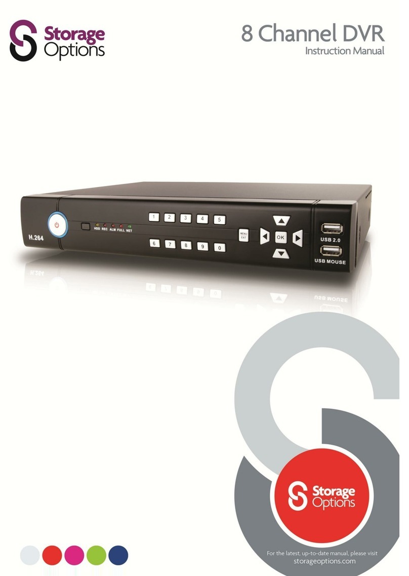 Storage Options 8 Channel DVR Manual de usuario Storage Options 8 Channel DVR Manual de usuario