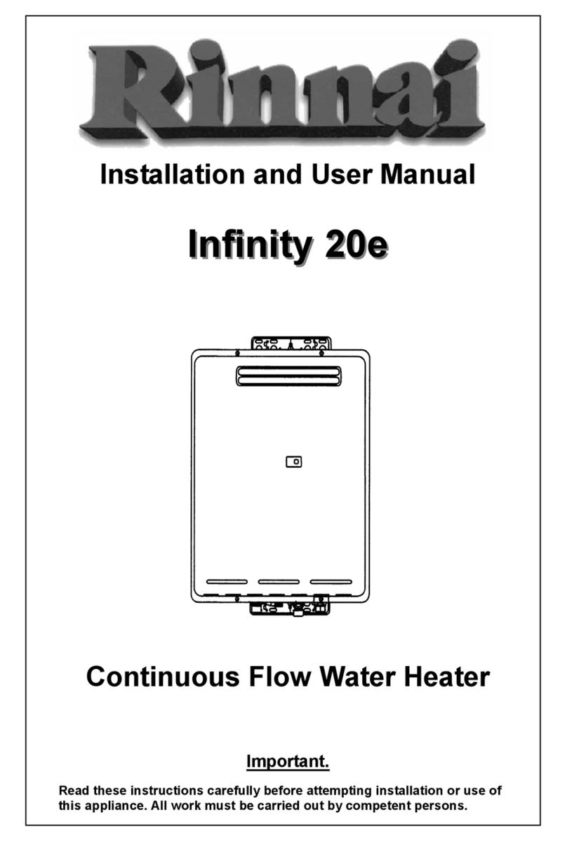 Rinnai Infinity 20e Manual de usuario