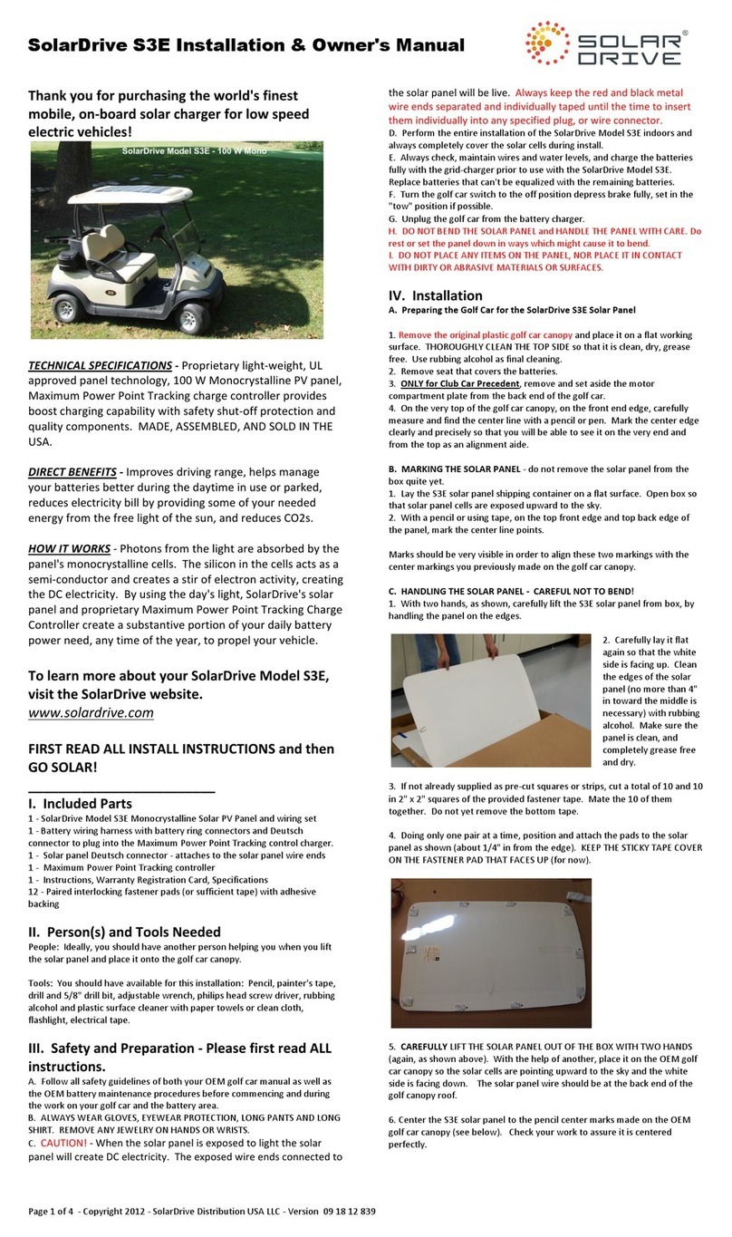 SolarDrive S3E Instrucciones de funcionamiento
