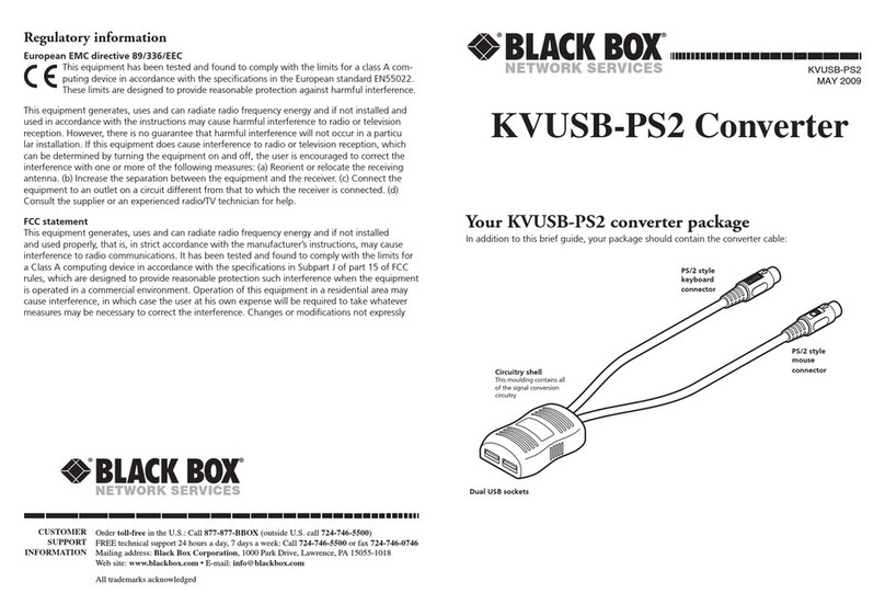 Black Box KVUSB-PS2 Manual de usuario
