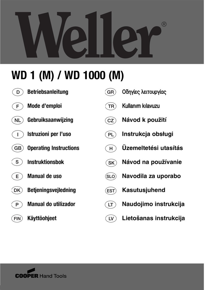 Weller WD 1000 Manual de usuario