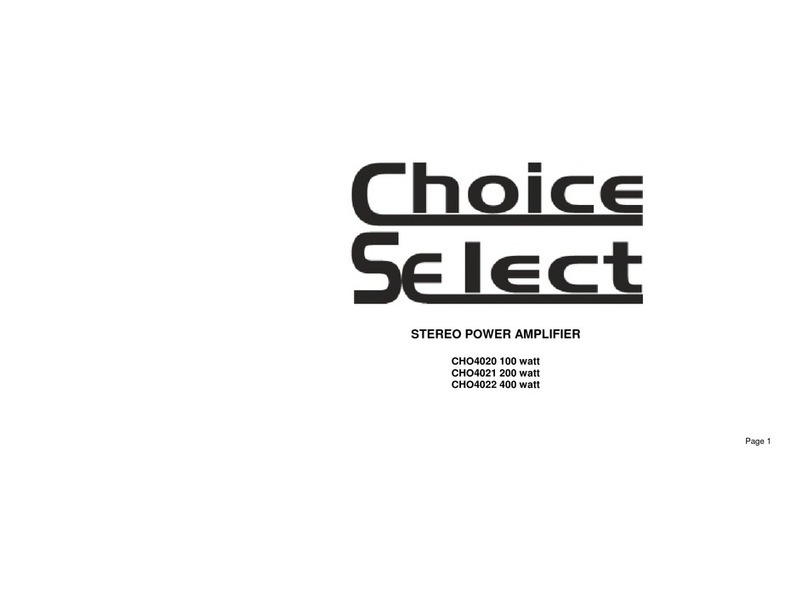 Choice Select CHO4020 Manual de usuario