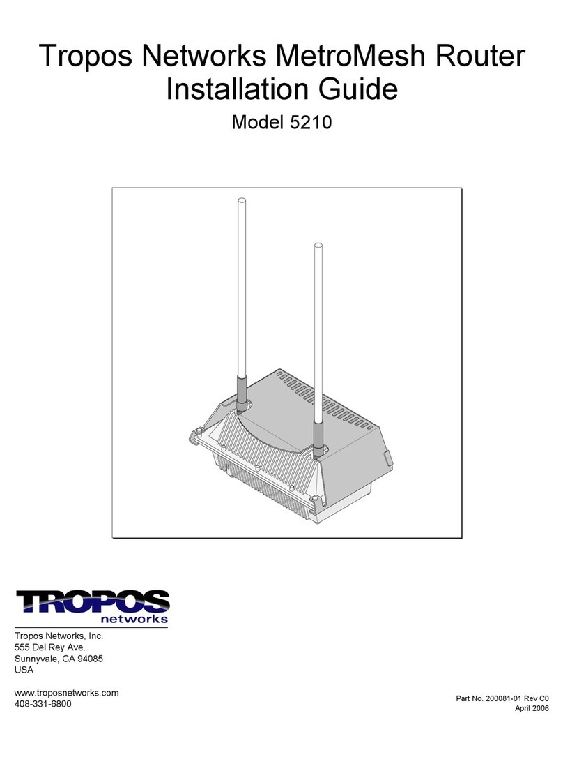 Tropos Networks 5210 Manual de usuario Tropos Networks 5210 Manual de usuario