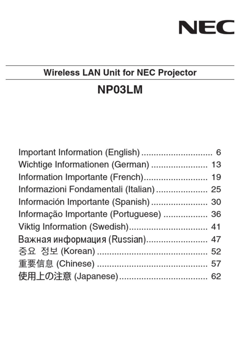 NEC NP03LM Manual de funcionamiento