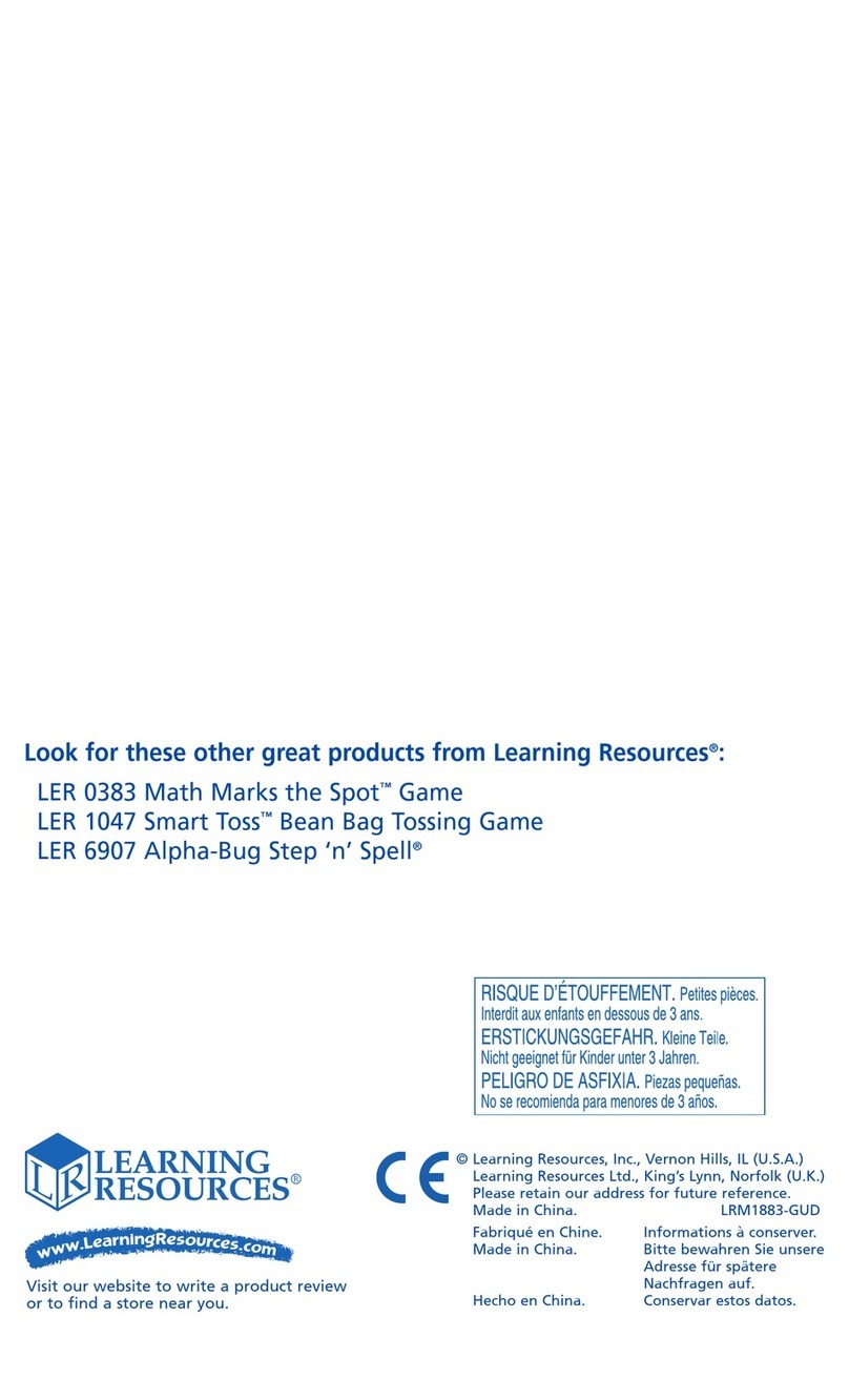 Learning Resources LER 1883 Manual de usuario