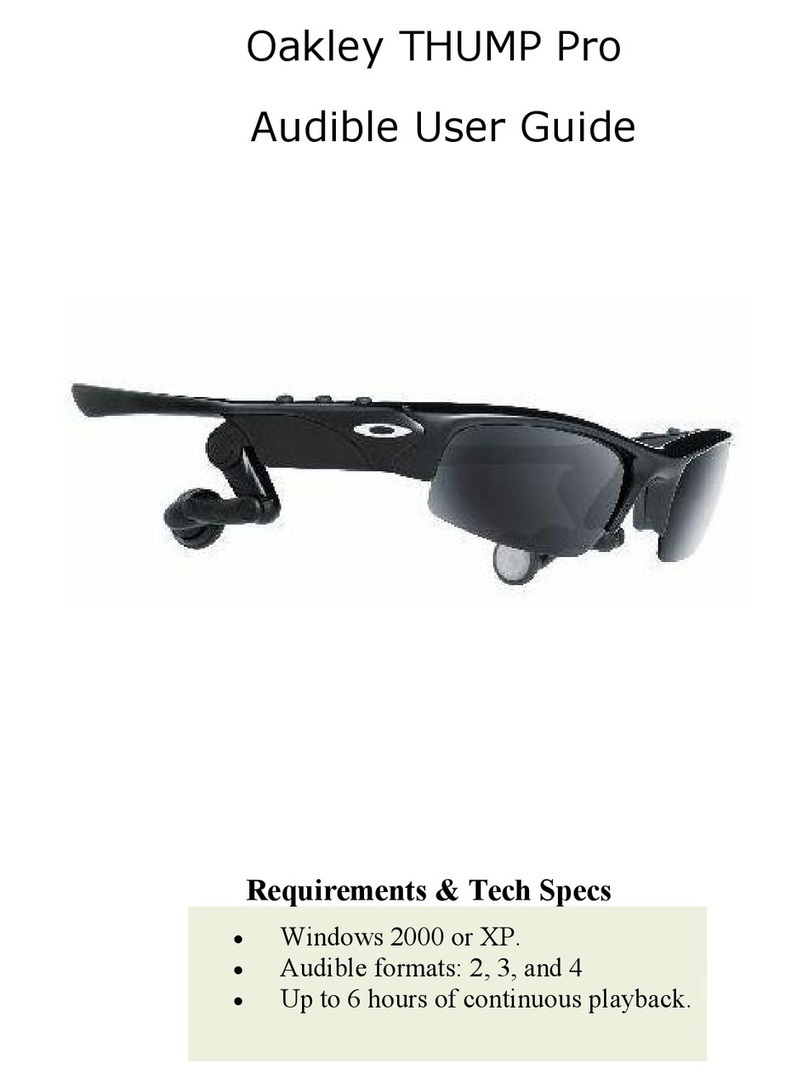Oakley THUMP PRO Manual de usuario Oakley THUMP PRO Manual de usuario