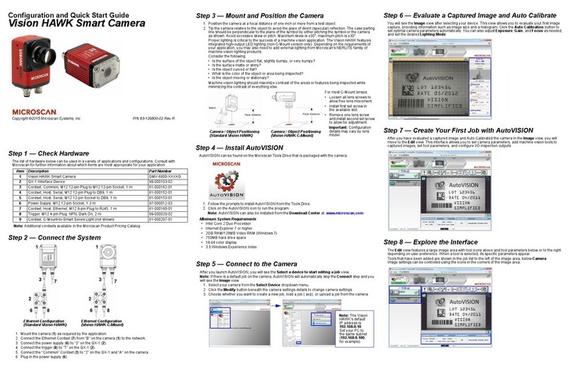 Microscan Vision HAWK Manual de usuario
