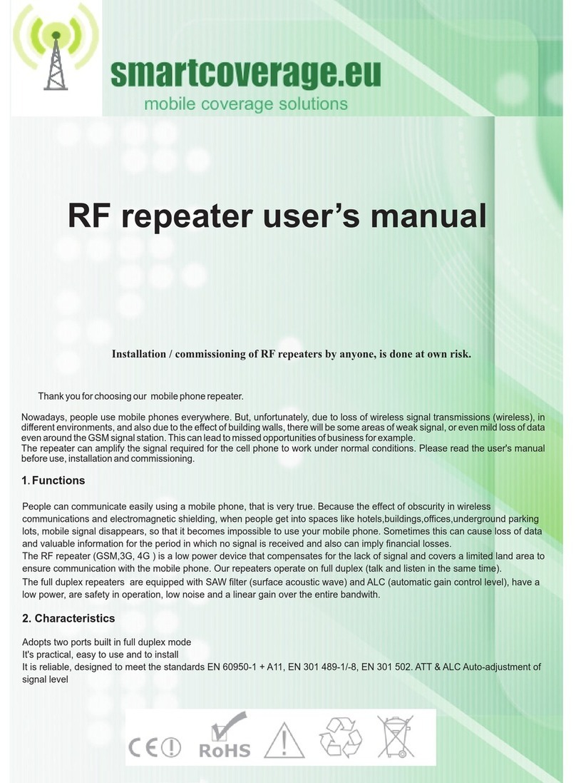 smartcoverage RF repeater Manual de usuario