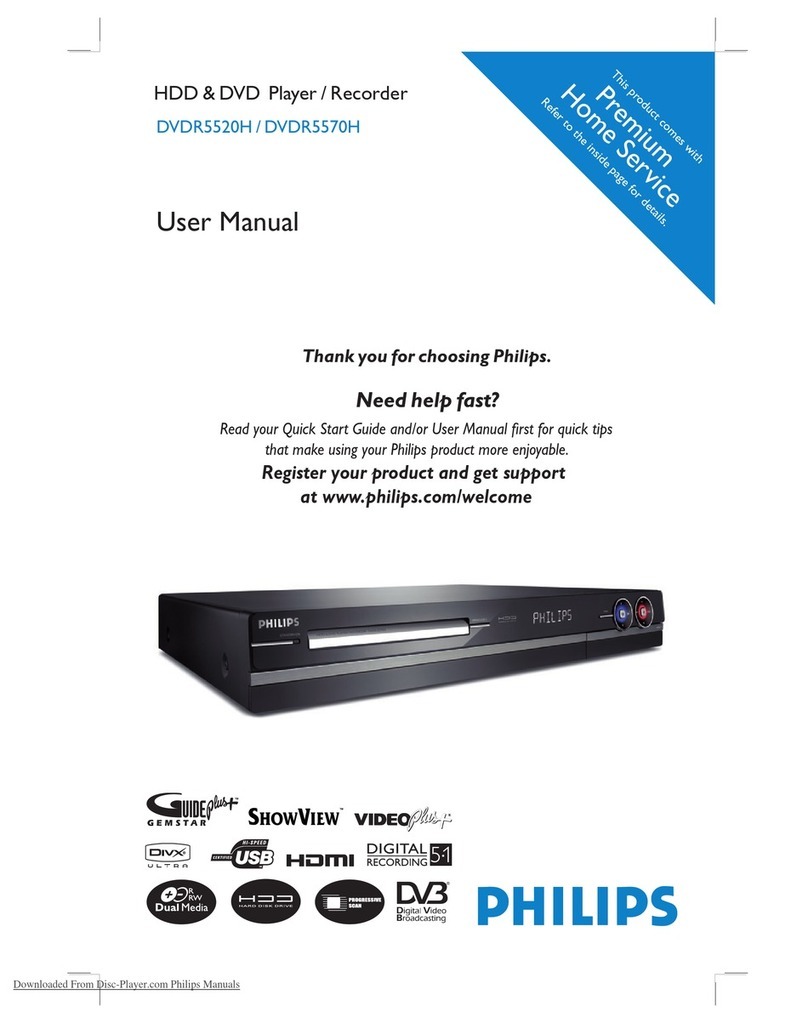Philips DVDR5520H Manual de usuario