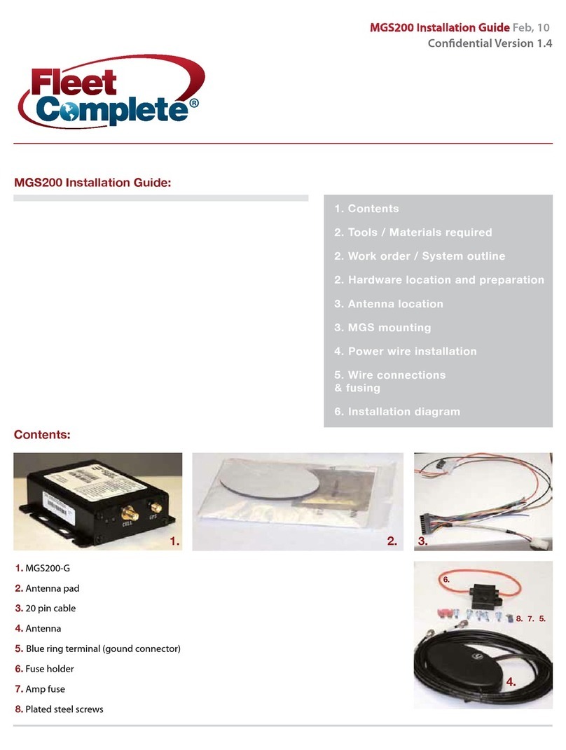 Fleet Complete MGS200 Manual de usuario