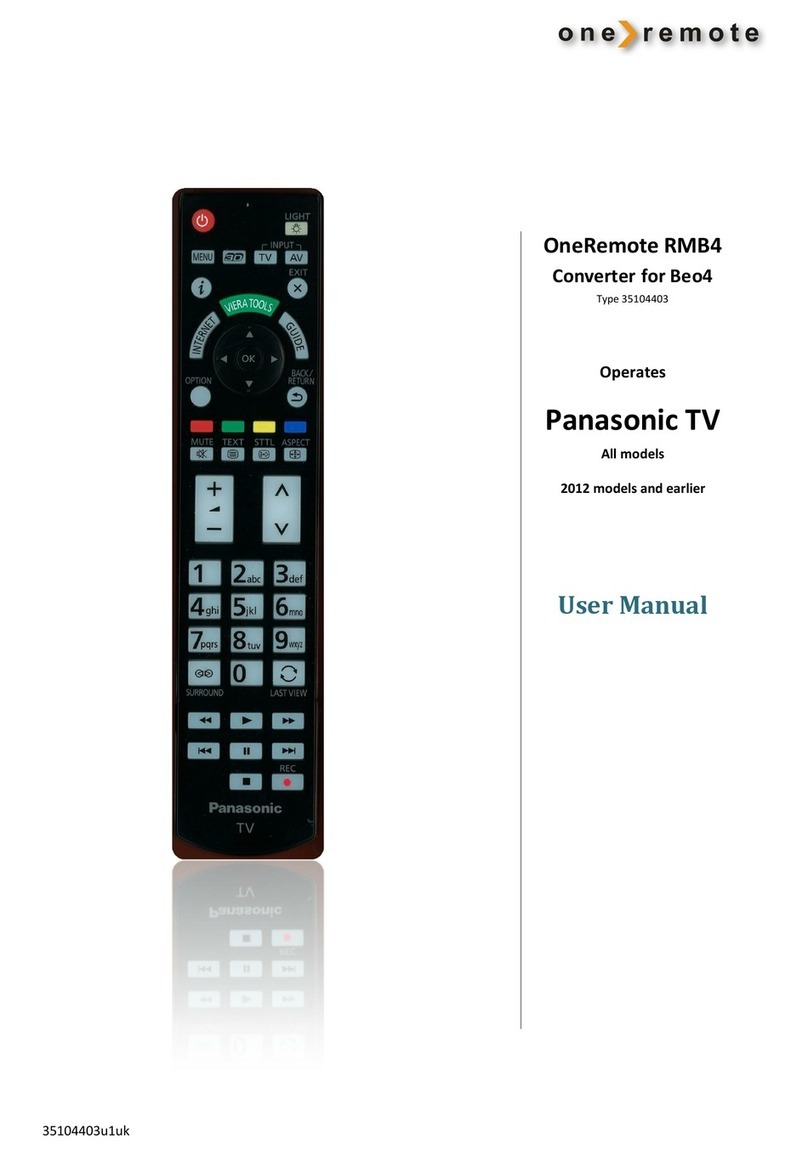 One Remote RMB4 Manual de usuario One Remote RMB4 Manual de usuario