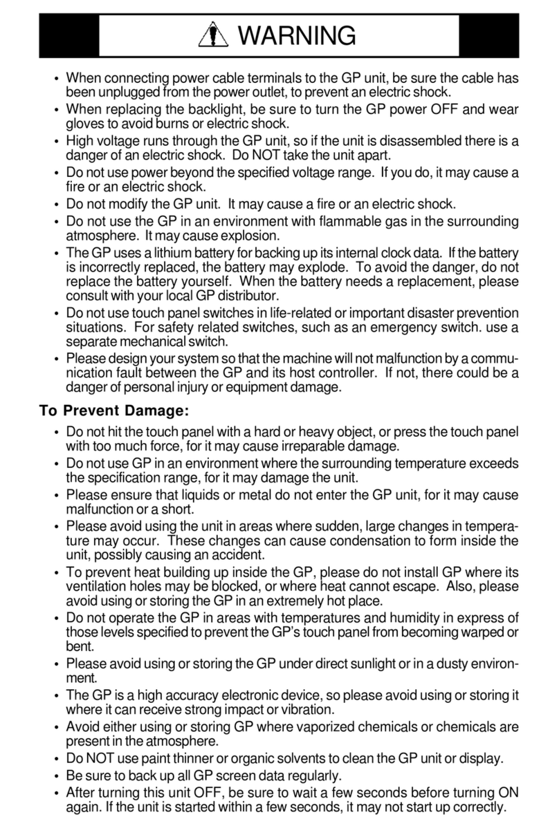 Pro-face GP577R-TC11 Manual de usuario