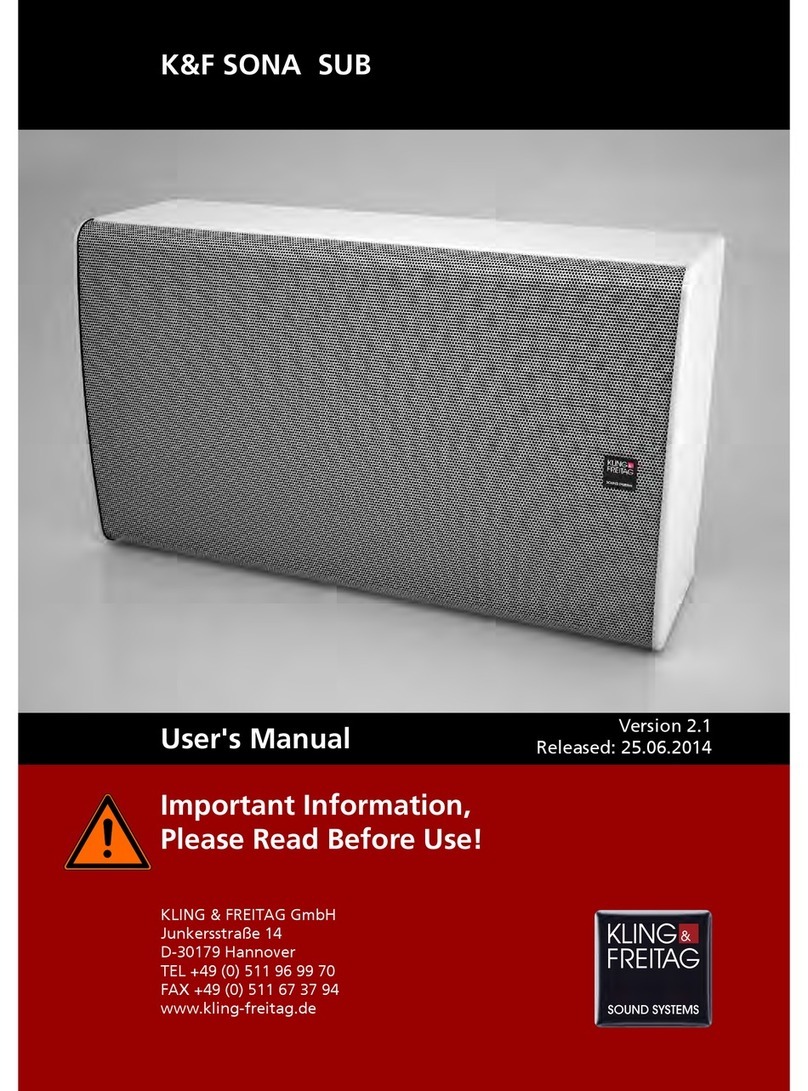 KLING & FREITAG SONA SUB Manual de usuario