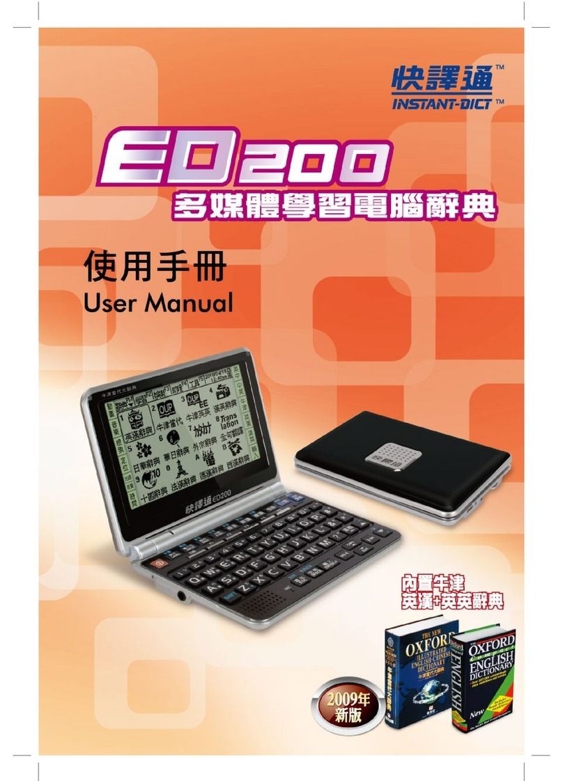 Instant-Dict ED200 Manual de usuario