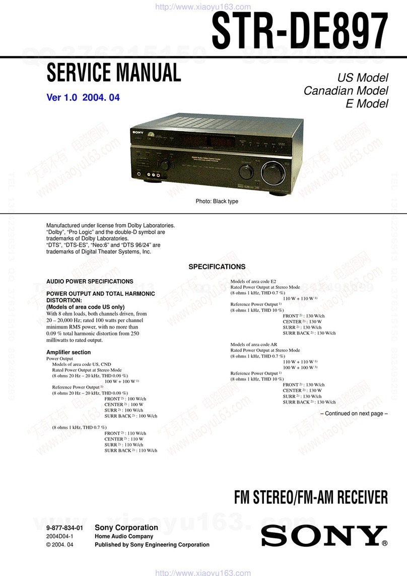 Sony STR-DE897 Manual de usuario Sony STR-DE897 Manual de usuario