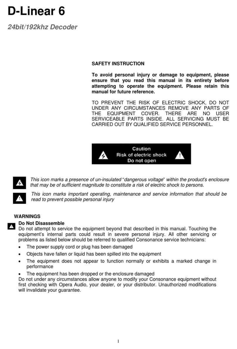 Consonance D-Linear 6 Manual de usuario Consonance D-Linear 6 Manual de usuario