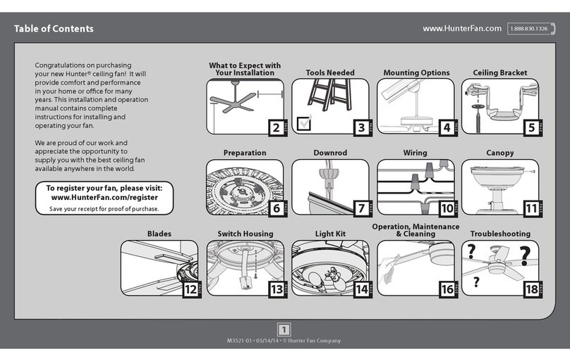 Hunter Hunter Ceiling Fan Manual de usuario