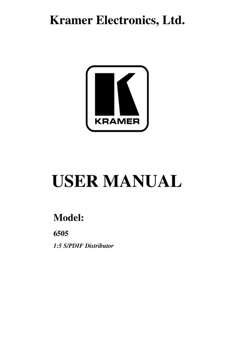 Kramer DigiTOOLS 6505 Manual de usuario Kramer DigiTOOLS 6505 Manual de usuario