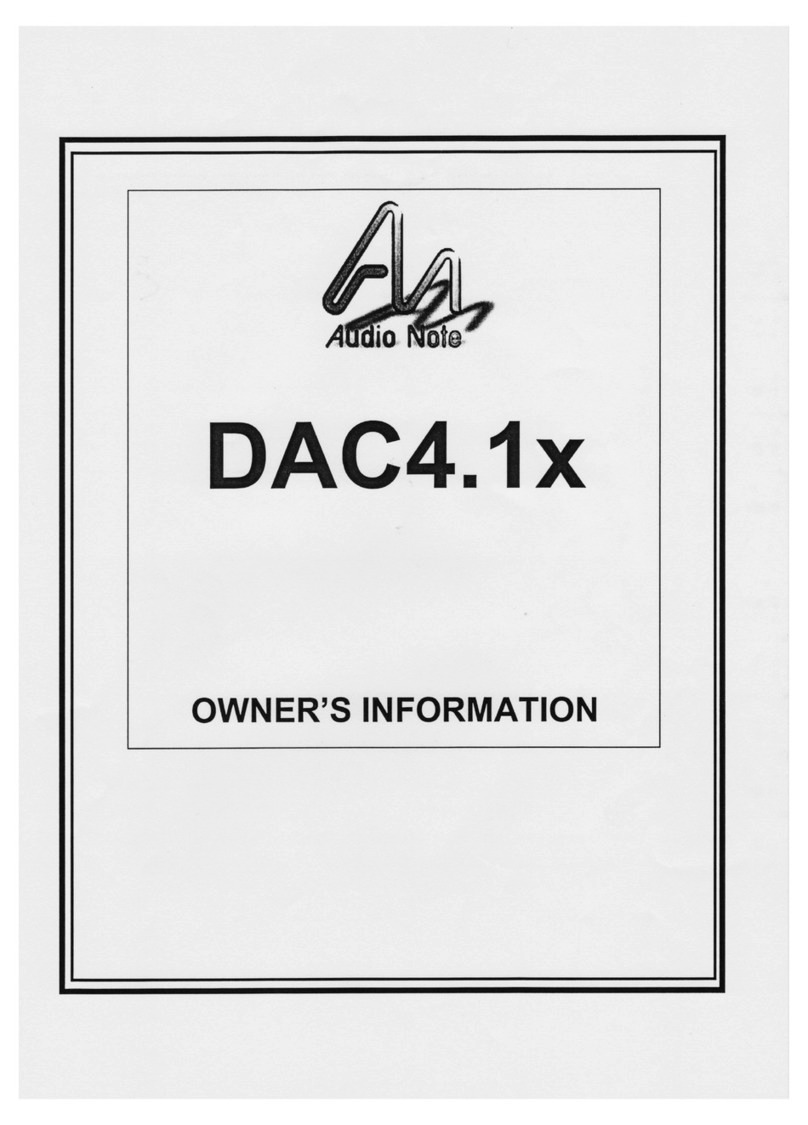 Audio Note DAC 4.1x Manual del propietario