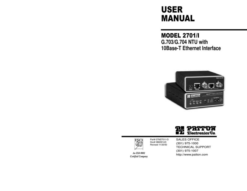 Patton electronics NetLink 2701/I Manual de usuario